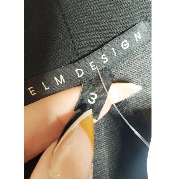 Elm Design Wool Blend Blazer Jacket 3 Large Lagenlook Stretch Corporate Goth - Picture 3 of 13